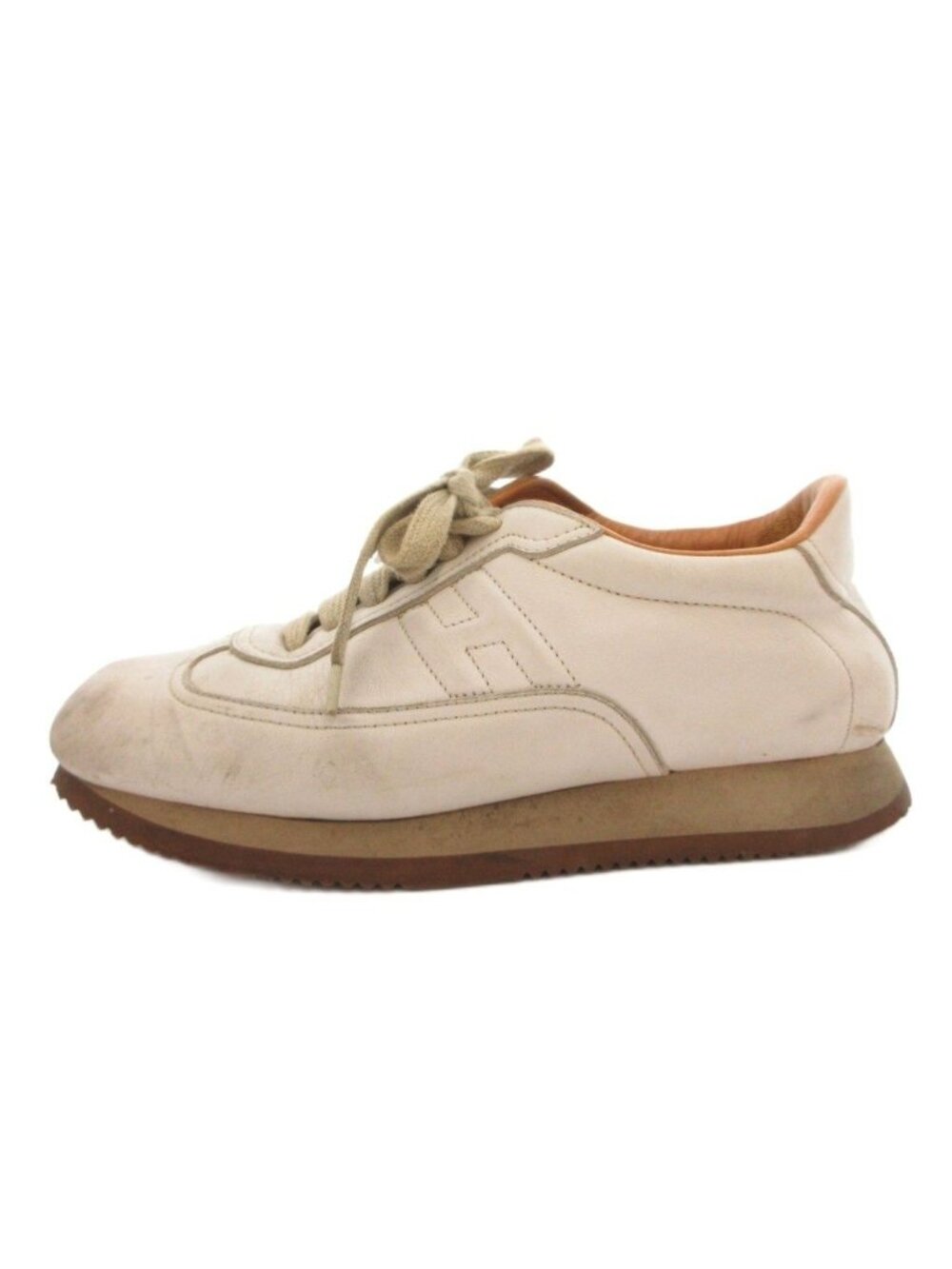Hermes Quick Sneakers Low Cut Leather White